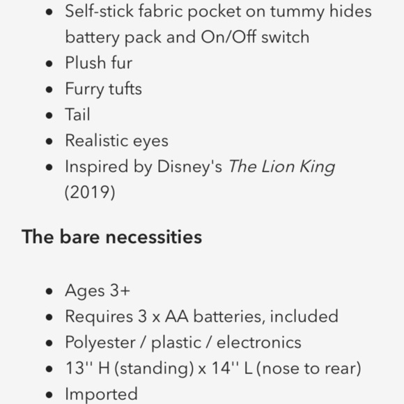 Disney Nala Talking Plush - The Lion King - Picture 5 of 7